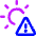 Sun Uv Heat Exclamation Weather Alert Icon from Core Neon Set