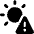 Sun Uv Heat Exclamation Weather Alert Icon from Ultimate Bold Set