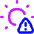 Sun Uv Heat Exclamation Weather Alert Icon from Flex Neon Set