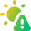 Sun Uv Heat Exclamation Weather Alert Icon from Core Gradient Set