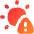 Sun Uv Heat Exclamation Weather Alert Icon from Flex Gradient Set