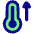 Thermometer Increase Icon from Plump Pop Set