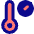 Thermometer Variable Badge Clock Icon from Core Pop Set