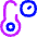 Thermometer Variable Badge Clock Icon from Flex Neon Set