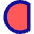 Waning Gibbous Moon Icon from Sharp Pop Set