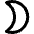 Waxing Cresent Moon Icon from Core Remix Set
