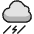 Weather Cloud Rain Thunder Icon from Ultimate Colors Set | Free Download as SVG Vector and Transparent PNG | Streamline icons