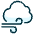 Weather Cloud Wind 4 Icon from Ultimate Duotone - Free Set