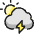 Weather Cloudy Thunder Icon from Ultimate Colors Set