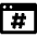 App Windows Hashtag Icon from Nova Line Set