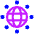 Globe App Network Icon from Plump Neon Set