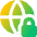 Globe Browser Vpn Lock Icon from Core Gradient Set