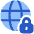 Globe Browser Vpn Lock Icon from Plump Flat Set