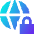 Globe Browser Vpn Lock Icon from Sharp Gradient Set