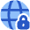 Globe Browser Vpn Lock Icon from Plump Flat Set