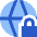 Globe Browser Vpn Lock Icon from Sharp Flat Set