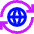Globe Network Sync Icon from Sharp Neon Set