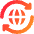 Globe Network Sync Icon from Core Gradient Set