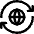 Globe Network Sync Icon from Core Line Set