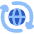 Globe Network Sync Icon from Flex Flat Set