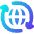 Globe Network Sync Icon from Flex Gradient Set