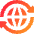 Globe Network Sync Icon from Sharp Gradient Set