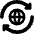 Globe Network Sync Icon from Core Remix Set