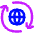 Globe Network Sync Icon from Flex Neon Set