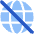 Globe Public Access Off Icon from Plump Flat Set