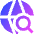 Globe Search Download Icon from Sharp Gradient Set