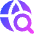 Globe Search Download Icon from Core Gradient Set