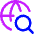 Globe Search Download Icon from Core Neon Set