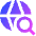 Globe Search Download Icon from Sharp Gradient Set