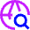 Globe Search Download Icon from Sharp Neon Set