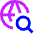 Globe Search Download Icon from Sharp Neon Set