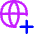 Globe Website Add Icon from Flex Neon Set