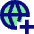 Globe Website Add Icon from Sharp Pop Set