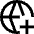 Globe Website Add Icon from Sharp Line Set
