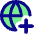 Globe Website Add Icon from Core Pop Set