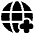 Globe Website Add Icon from Plump Solid Set