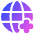 Globe Website Add Icon from Plump Gradient Set