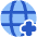 Globe Website Add Icon from Plump Flat Set