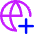 Globe Website Add Icon from Core Neon Set