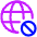 Globe Website Block Icon from Plump Neon Set