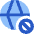 Globe Website Block Icon from Sharp Flat Set