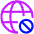 Globe Website Block Icon from Plump Neon Set