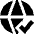 Globe Website Check Icon from Sharp Solid Set