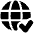 Globe Website Check Icon from Plump Solid Set