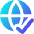 Globe Website Check Icon from Core Gradient Set