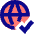 Globe Website Check Icon from Sharp Pop Set